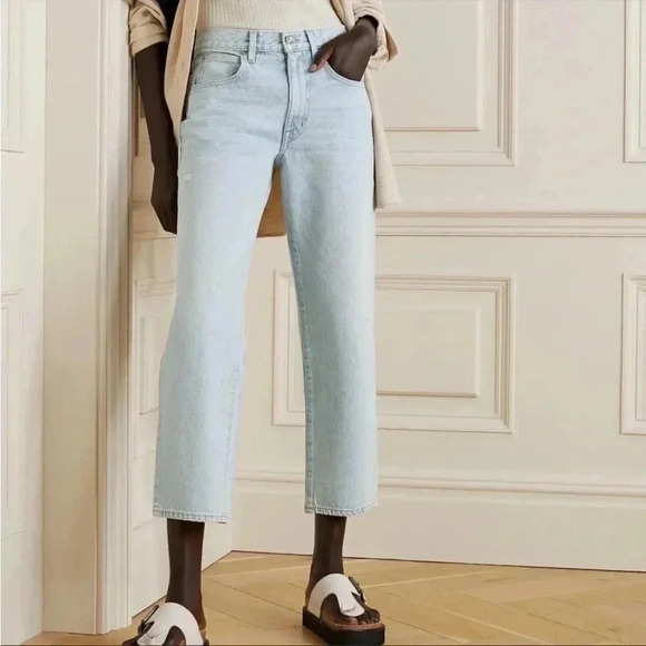 Slvrlake Sophie Crop in Love Song Light Wash Denim High Rise Jeans Size 29